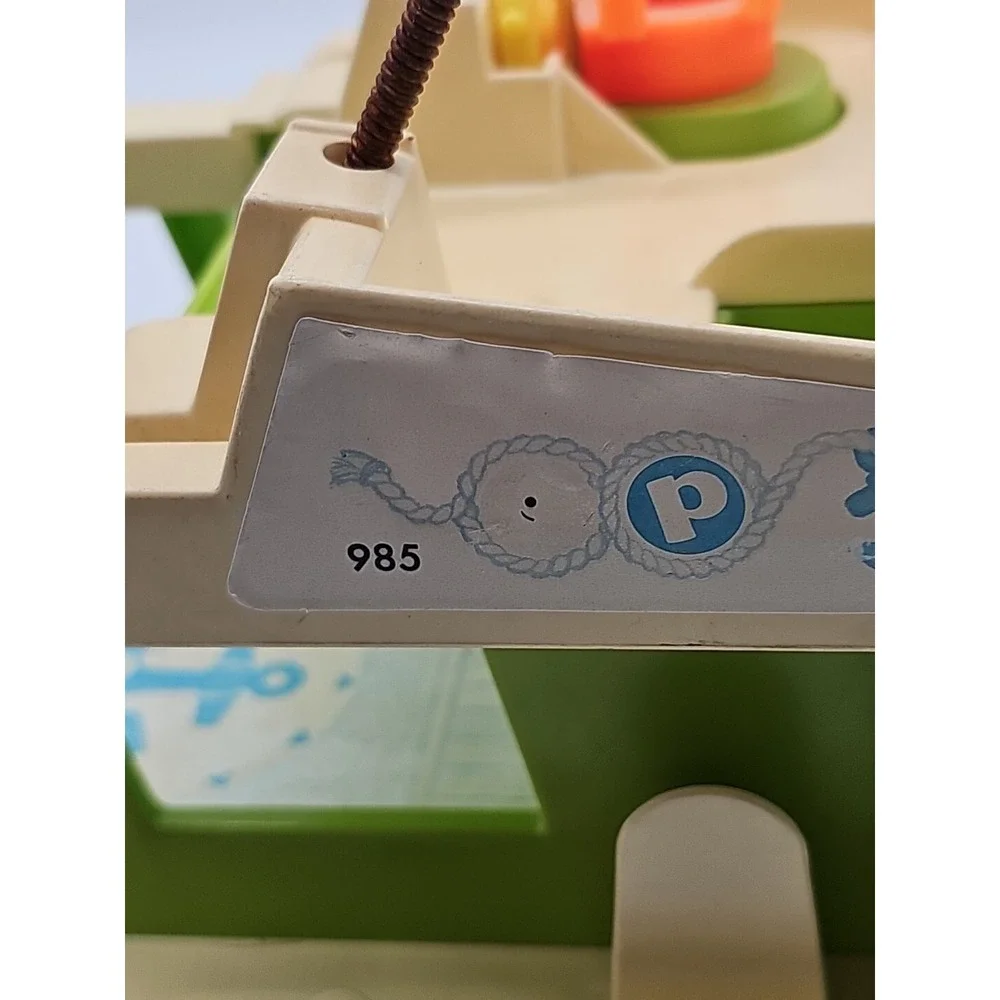 Vintage 1972 Fisher Price Little People Houseboat Happy House Boat Toy #985‎